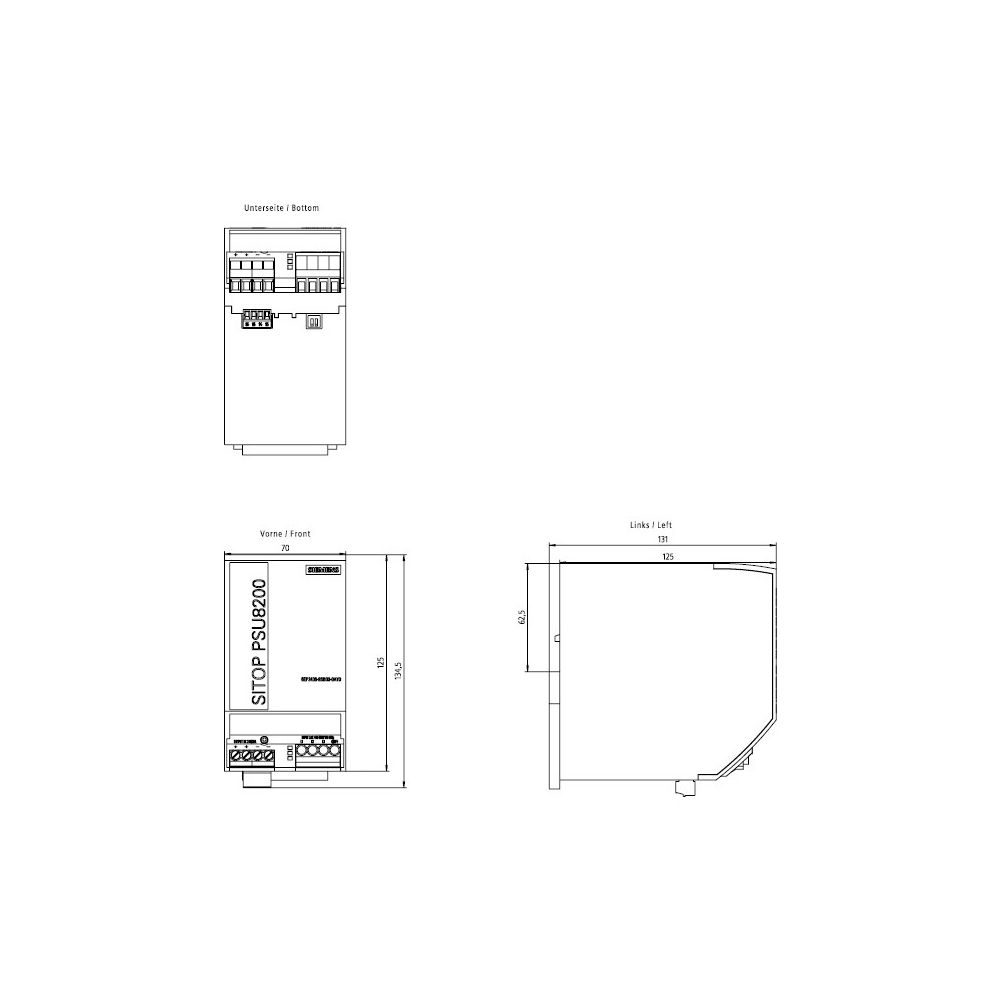 Siemens SITOP PSU8200 Stromversorgung 24V 20A 480W IP20 Schraubanschluss 125x... SIEMENS-6EP34368SB000AY0 4025515154440 (Abb. 9)