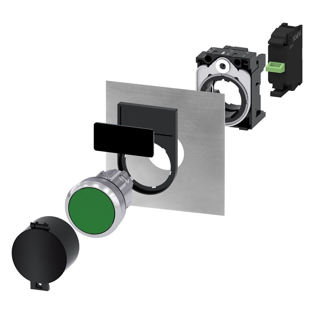 Siemens SIRIUS ACT Schildträger flach abgerundet schwarz für 17,5x27mm Schild... SIEMENS-3SU19000AS100AA0 4011209963740 (Abb. 6)