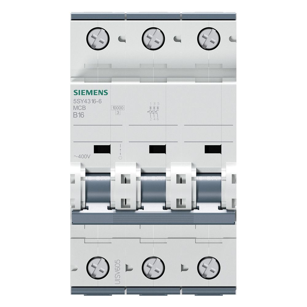 Siemens Leitungsschutzschalter 3-polig B 16A 10kA 5SY4316-6... SIEMENS-5SY43166 4001869181776 (Abb. 11)