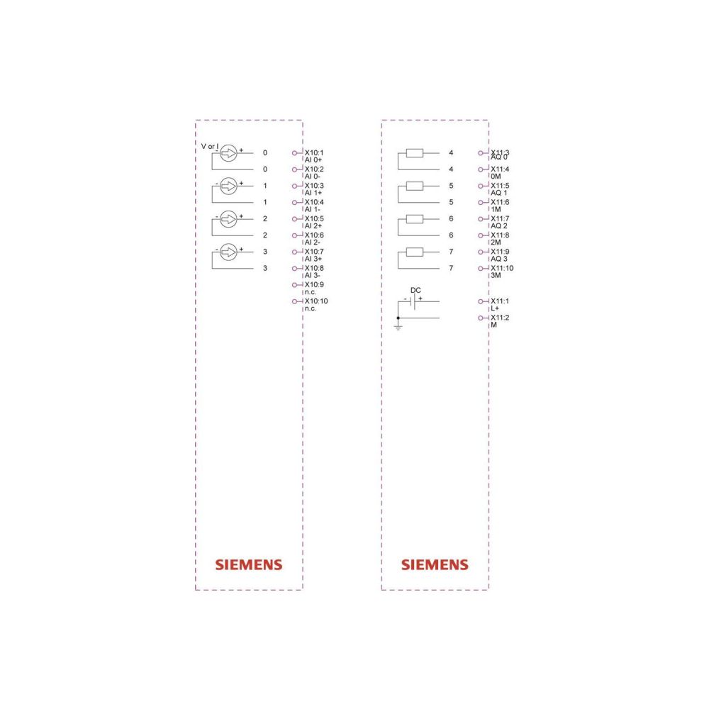 Siemens SIMATIC S7-1200 SM 1233 Analogmodul 4 Eingänge 13 Bit 4 Ausgänge 14 B... SIEMENS-6ES72334HF500XB0 4047623417422 (Abb. 3)