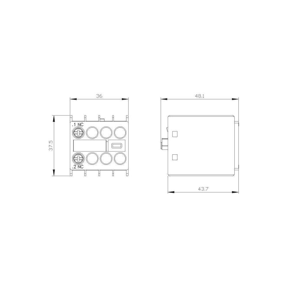Siemens Hilfsschalterblock 3RH29111HA01 1 Öffner Schraubanschluss für S00/S0... SIEMENS-3RH29111HA01 4011209829275 (Abb. 2)