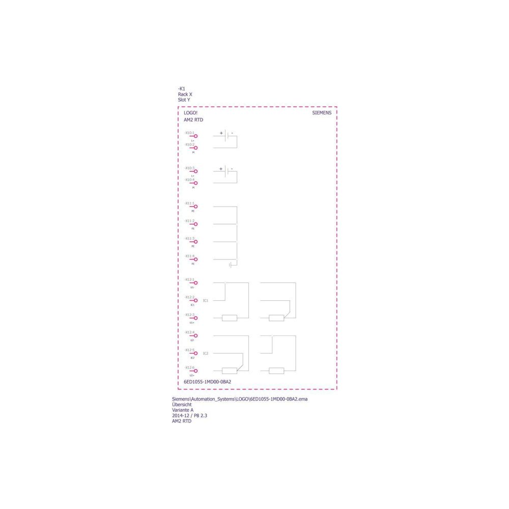 Siemens LOGO! AM2 RTD Erweiterungsmodul 2AE -50 bis 200 Grad C 90x35,5x58mm 6... SIEMENS-6ED10551MD000BA2 4034106029524 (Abb. 3)