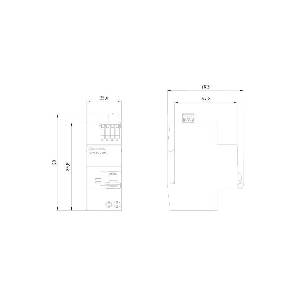 Siemens ECPD Sentron 5TY1350-3MF16 2-polig 16A 30mA Typ F mit Mess- und Kommunika... SIEMENS-5TY13503MF16 4047624417063 (Abb. 5)