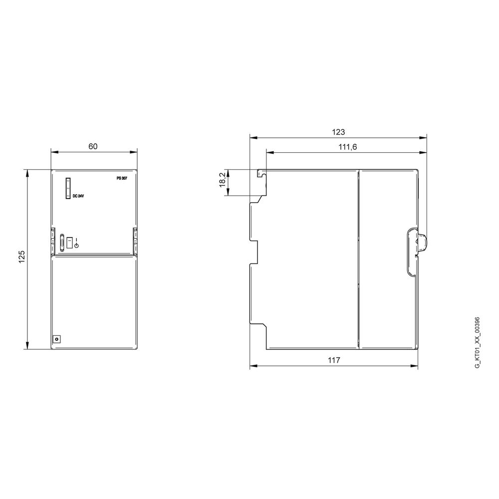 Siemens SIMATIC Stromversorgung 120W 24V 5A IP20 60x125x120mm 6ES7307-1EA01-0... SIEMENS-6ES73071EA010AA0 4025515152477 (Abb. 2)