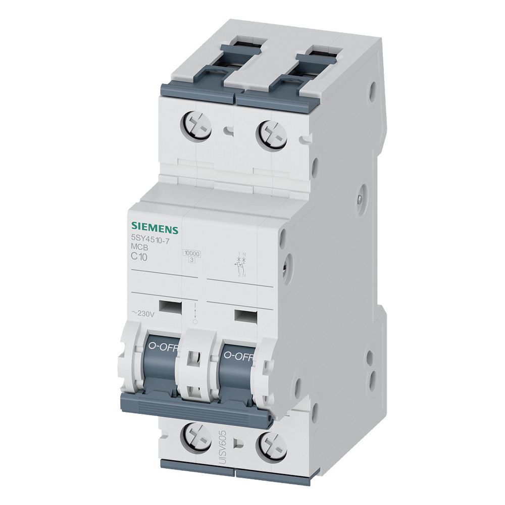 Siemens Leitungsschutzschalter 5SY45107 1+N-polig C 10A 10kA 230V 2TE 70mm... SIEMENS-5SY45107 4001869182483 (Abb. 7)