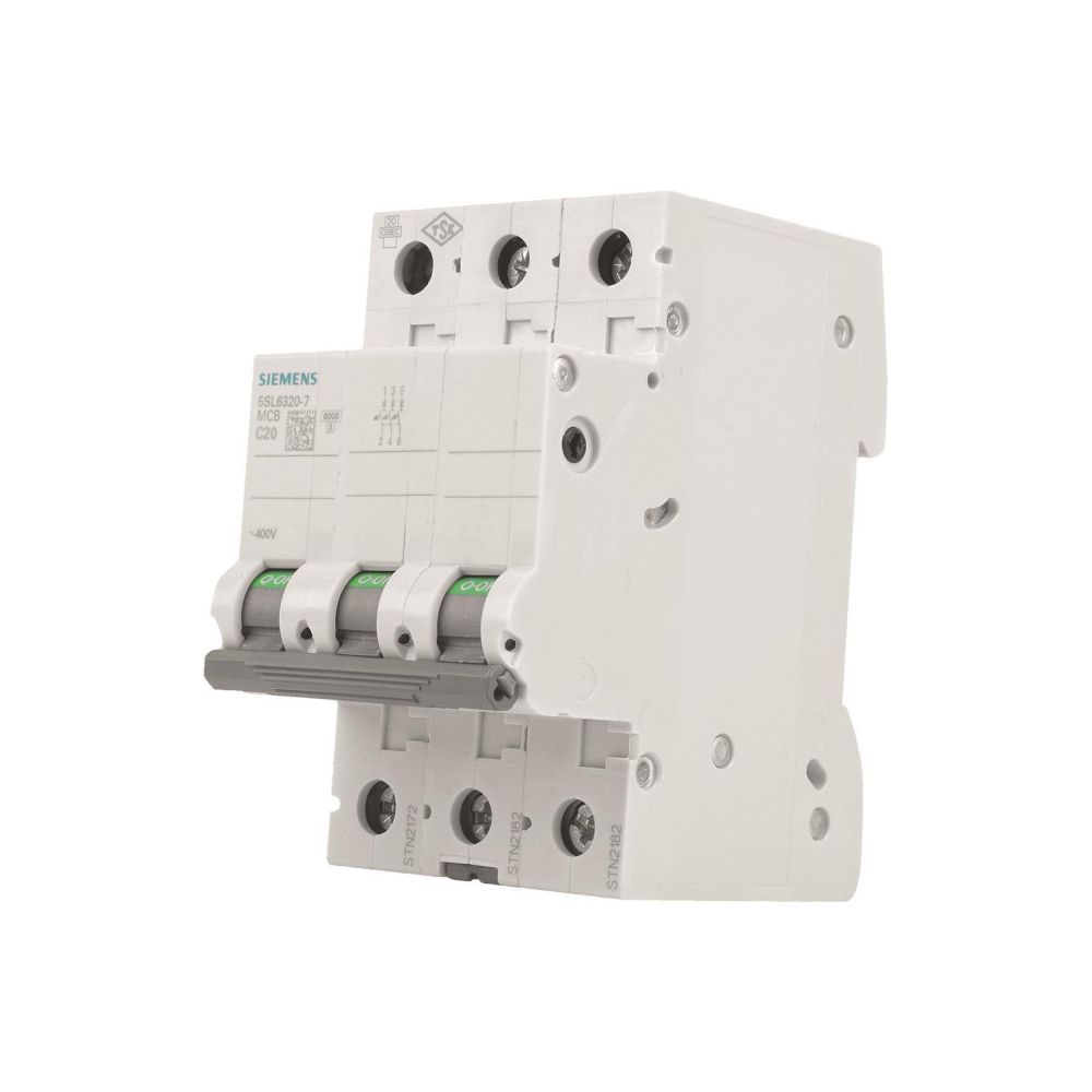 Siemens Leitungsschutzschalter 5SL6320-7, 3-polig, C20A, 6kA, 400V, 3 TE... SIEMENS-5SL63207 4001869388779 (Abb. 6)