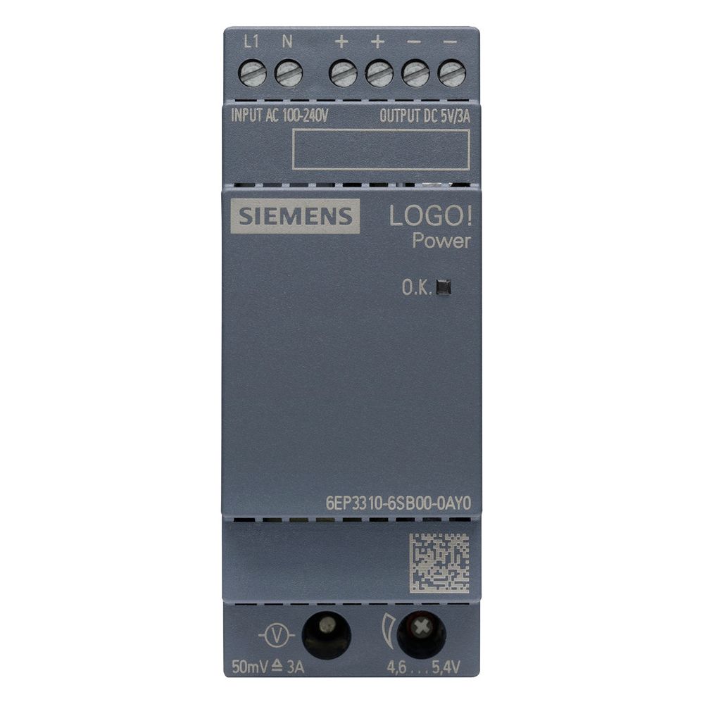 Siemens LOGO!Power Netzgerät 5V 3A 15W IP20 90x36x53mm 6EP3310-6SB00-0AY0... SIEMENS-6EP33106SB000AY0 4025515154785 (Abb. 2)