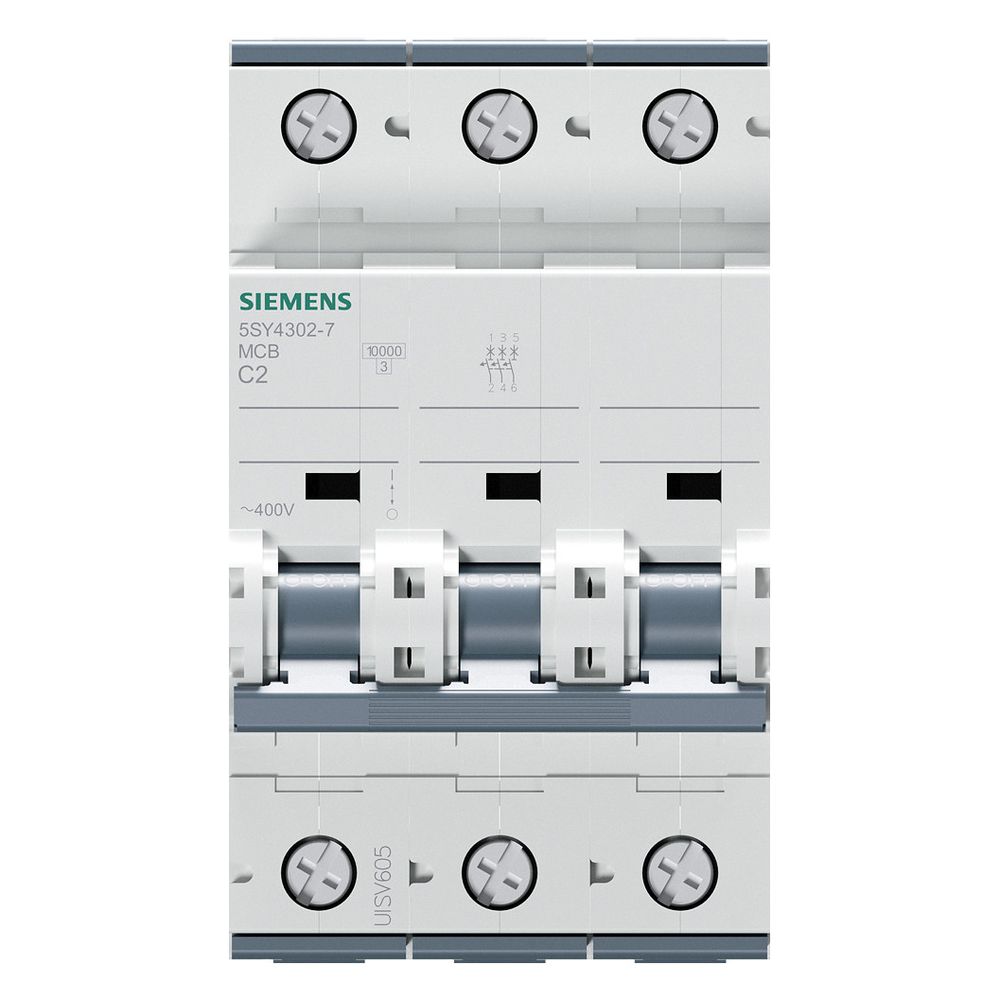 Siemens Leitungsschutzschalter 5SY43027 3-polig Charakteristik C 2A 10kA Einbautiefe... SIEMENS-5SY43027 4001869181882 (Abb. 10)