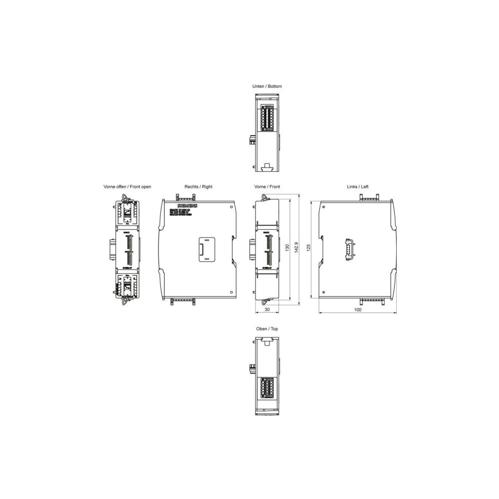 Siemens SIMATIC S7-1200 SM 1223 Signalmodul 8x DI 24VDC 8x DO Relais 30x125x1... SIEMENS-6ES72235PH500XB0 4047623417354 (Abb. 2)