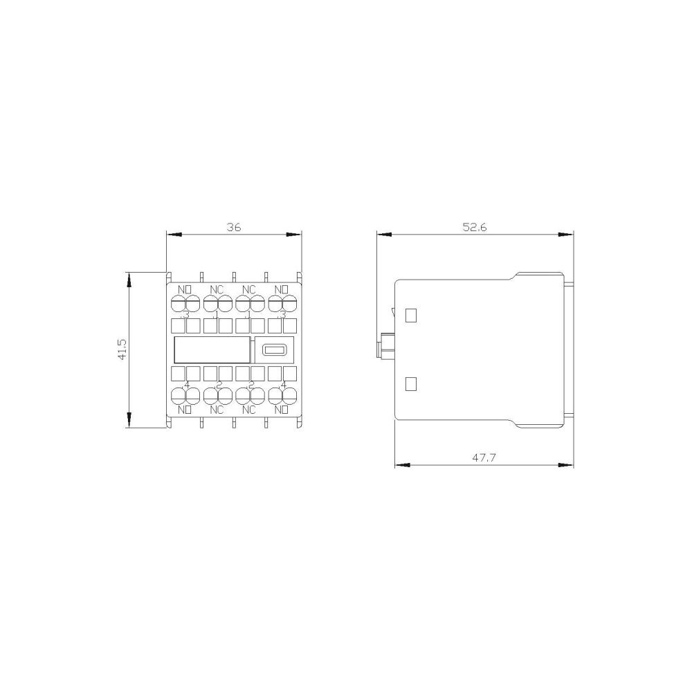 Siemens Hilfsschalterblock SIRIUS 3RH29 2S+2Ö Federzuganschluss für 3RT2 und 3RH2... SIEMENS-3RH29112FA22 4011209892996 (Abb. 3)
