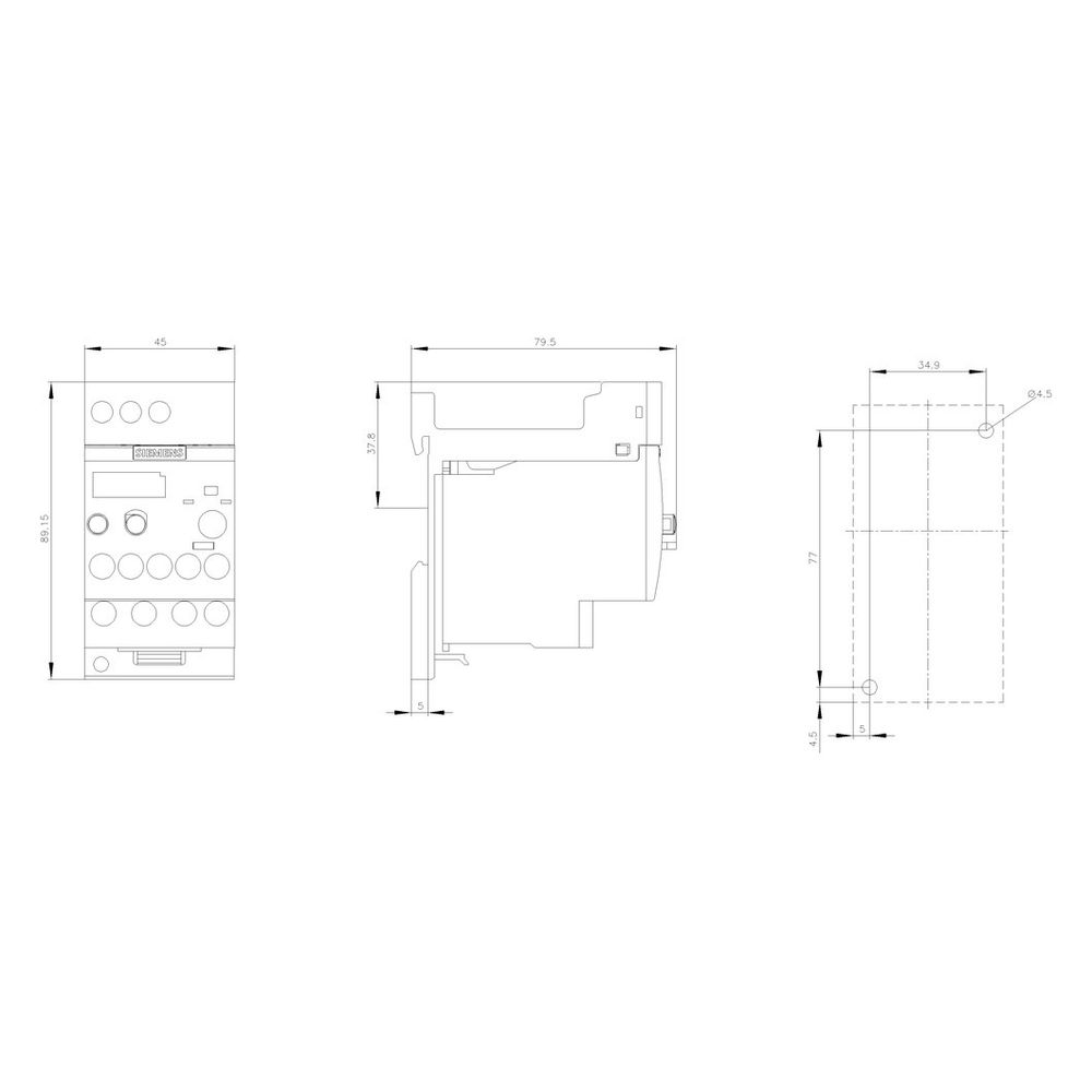 Siemens Überlastrelais 3RU2116-1DB1 2,2-3,2A CLASS 10 mit Hand-Automatik-Reset Sch... SIEMENS-3RU21161DB1 4011209781832 (Abb. 3)