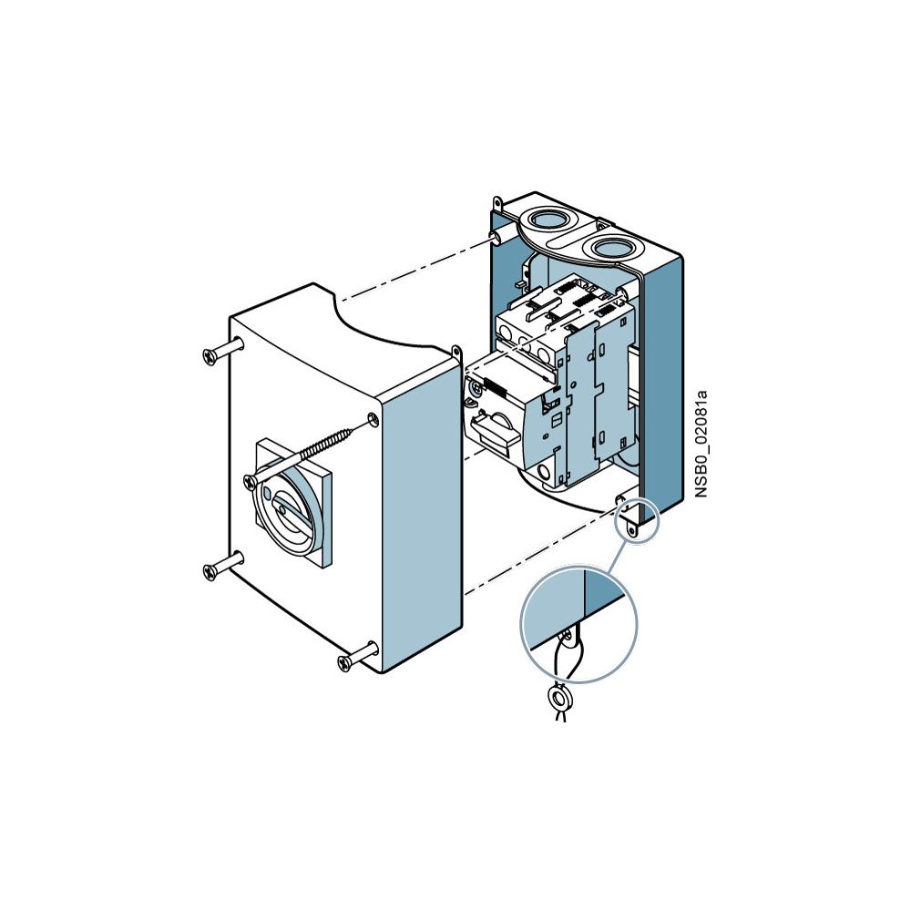 Siemens Aufbaugehäuse IP55 mit N- und PE-Klemme 155x85x126mm 3RV19231CA00... SIEMENS-3RV19231CA00 4011209517875 (Abb. 6)