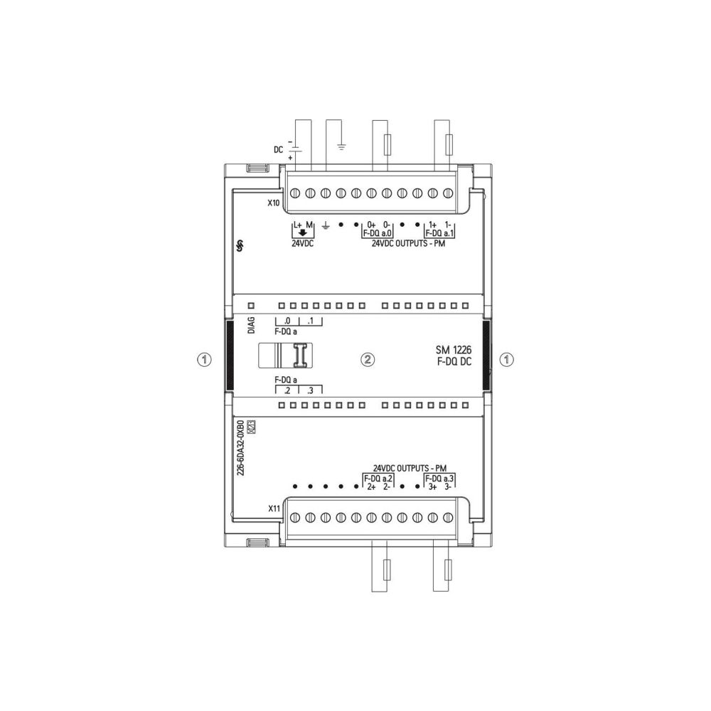 Siemens SIMATIC S7-1200 Digitalausgabe SM 1226 F-DQ 4x24VDC 2A 70x100x75mm 6E... SIEMENS-6ES72266DA320XB0 4025515082873 (Abb. 3)