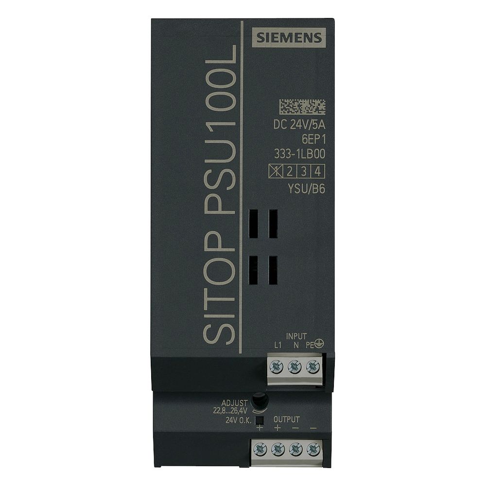 Siemens SITOP PSU100L Netzteil 24V 5A 120W 1-phasig IP20 125x50x120mm 6EP1333-1LB... SIEMENS-6EP13331LB00 4025515152989 (Abb. 2)