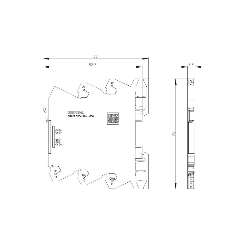 Siemens Plug-In-Koppler 3RQ4118-1AF00 1 Wechsler 110V AC/DC mit LED Schraubanschl... SIEMENS-3RQ41181AF00 4047621118369 (Abb. 2)