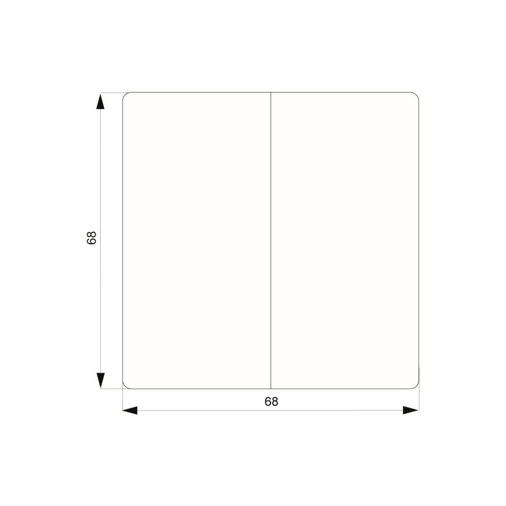 Siemens DELTA style Wippe zweiteilig für Serien- und Doppel-Wechselschalter 68x68mm Ti... SIEMENS-5TG7145 4001869219011 (Abb. 2)