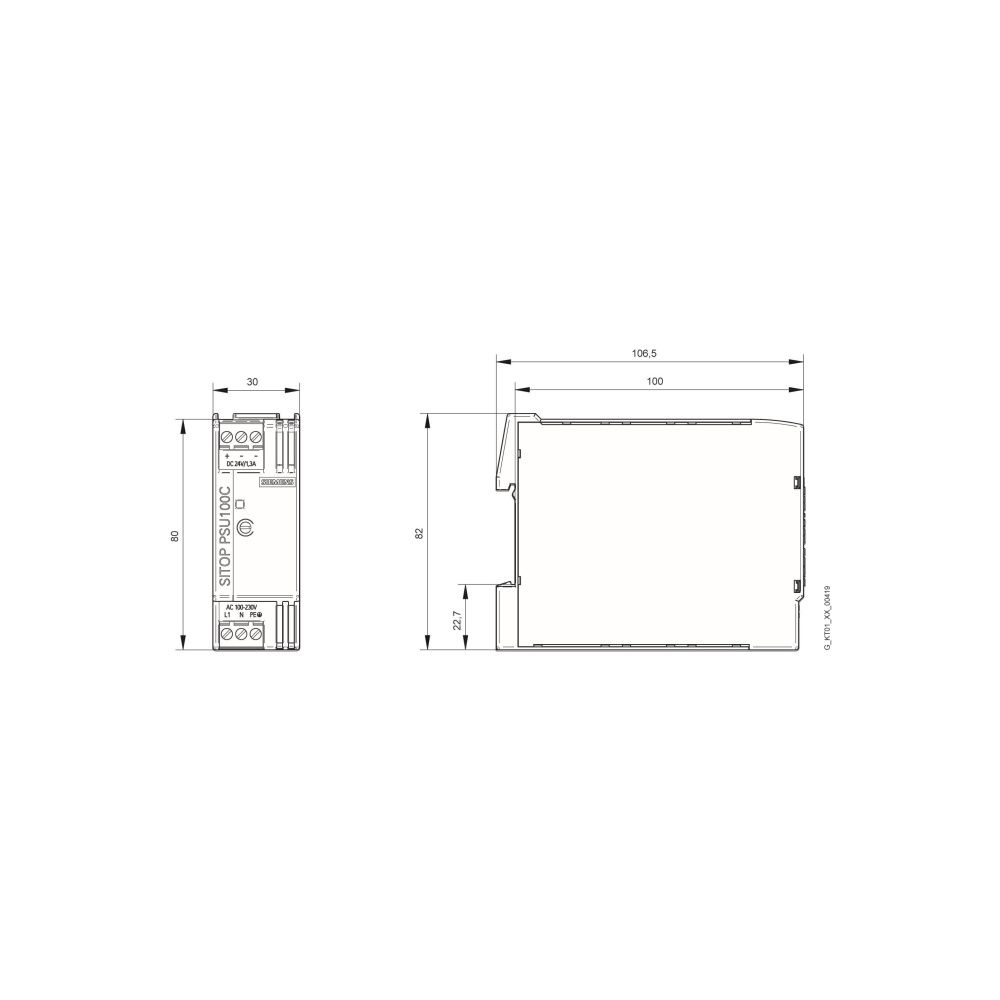 Siemens SITOP PSU100C geregelte Stromversorgung 24V 1,3A 30W 120-230VAC 6EP13315B... SIEMENS-6EP13315BA10 4025515152606 (Abb. 3)