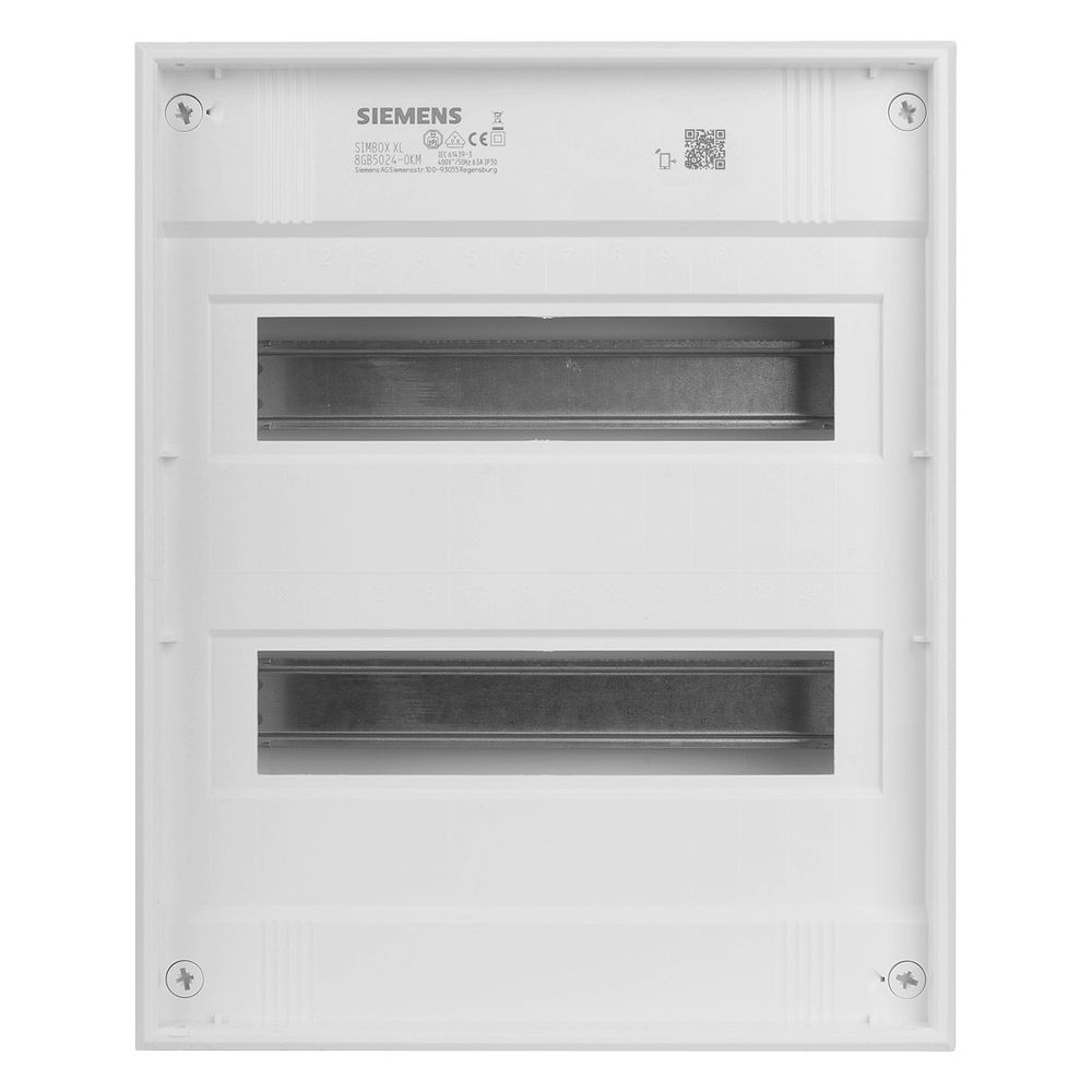 Siemens SIMBOX XL Kleinverteiler 2-reihig 24 Module IP30 Kunststoff weiß 375x305x9... SIEMENS-8GB5024-0KM 4001869461724 (Abb. 4)