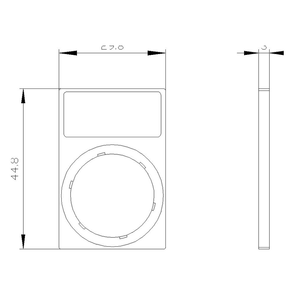 Siemens SIRIUS ACT Schildträger Rahmen 22mm 44,8x29,8mm Schwarz 3SU1900-0AN10... SIEMENS-3SU19000AN100AA0 4011209959972 (Abb. 5)