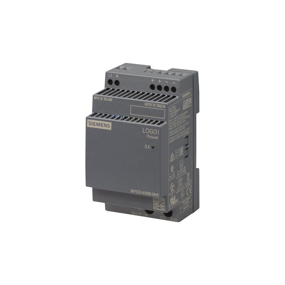 Siemens LOGO!Power Stromversorgung 24V 2,5A 60W IP20 90x54x53mm 6EP33326SB000... SIEMENS-6EP33326SB000AY0 4025515154853 (Abb. 2)