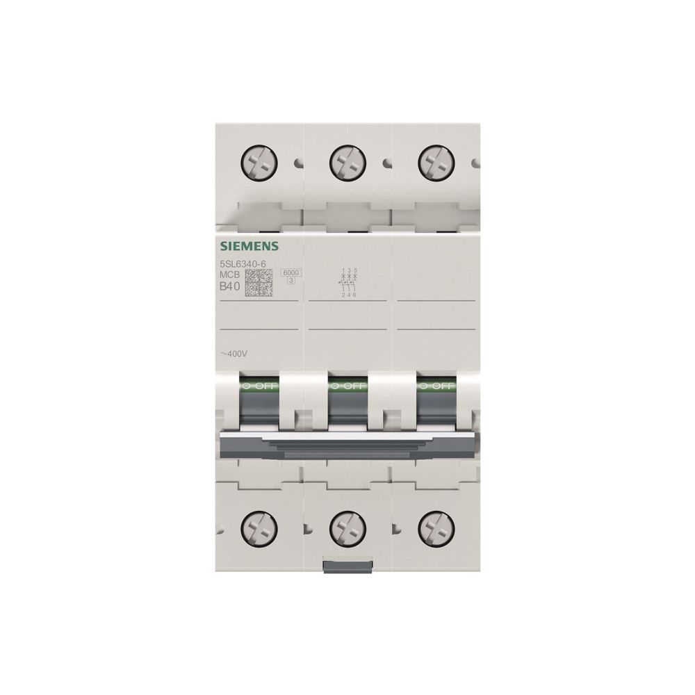 Siemens Leitungsschutzschalter 5SL 3-polig B 40A 6kA 400V 3TE 5SL63406... SIEMENS-5SL63406 4001869388908 (Abb. 2)
