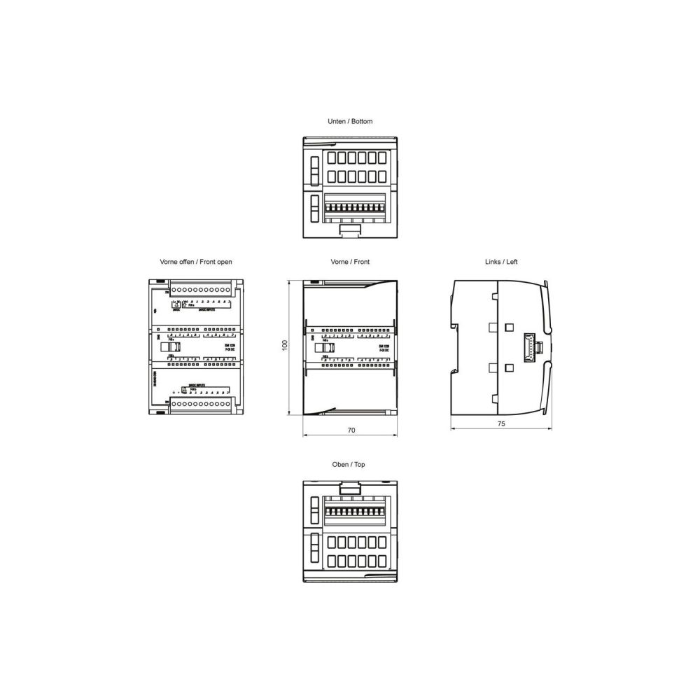 Siemens SIMATIC S7-1200 Digitaleingabemodul SM 1226 16 Eingänge 24V DC 70x100... SIEMENS-6ES72266BA320XB0 4025515082897 (Abb. 2)