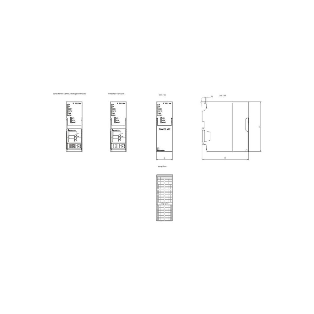 Siemens Kommunikationsprozessor CP 343-1 Lean 2x Industrial Ethernet 2x PROFI... SIEMENS-6GK73431CX100XE0 4019169145060 (Abb. 2)