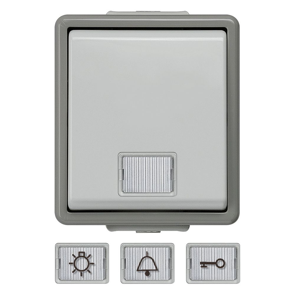 Siemens DELTA Fläche Taster Aufputz IP44 10A 230V Grau 66x75x54mm 5TD4701... SIEMENS-5TD4701 4001869005164 (Abb. 3)