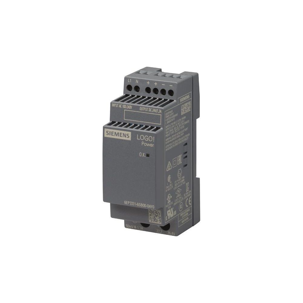 Siemens LOGO!Power Stromversorgung 24V 1,3A 31,2W IP20 90x36x53mm 6EP3331-6SB... SIEMENS-6EP33316SB000AY0 4025515154846 (Abb. 2)