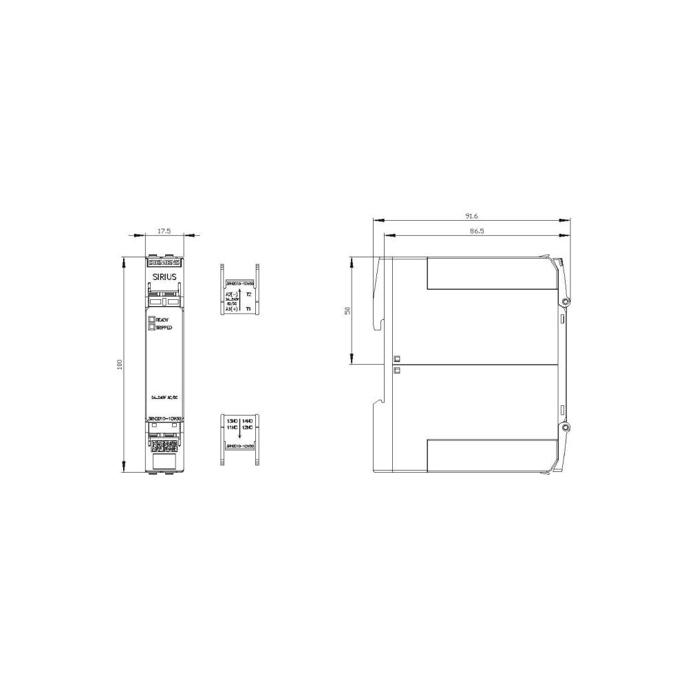 Siemens Thermistor-Motorschutzrelais 3RN20101CW30 1 Messkreis Schraubanschluss 10... SIEMENS-3RN20101CW30 4047621004433 (Abb. 3)