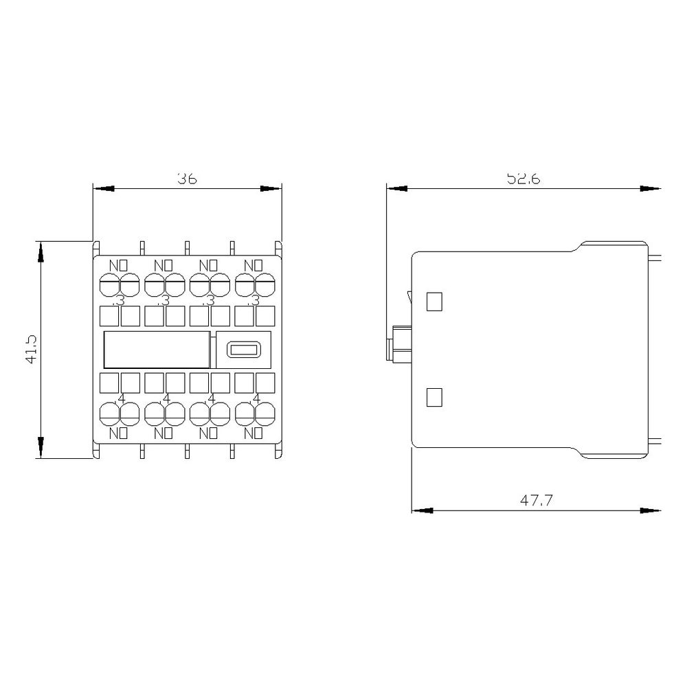 Siemens Hilfsschalterblock SIRIUS 3RH29 4 Schließer Federzuganschluss für 3RT2 un... SIEMENS-3RH29112FA40 4011209829633 (Abb. 3)