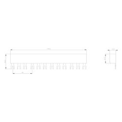 Siemens 3-Phasen-Sammelschiene 3RV19151CB Teilungsabstand 45mm für 4 Schalter... SIEMENS-3RV19151CB 4011209504639 (Abb. 1)