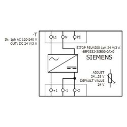 Siemens SITOP PSU4200 Stromversorgung 1-phasig 24V 3A 72W IP20 50x135x125mm 6... SIEMENS-6EP33323SB000AX0 4025515156222 (Abb. 1)
