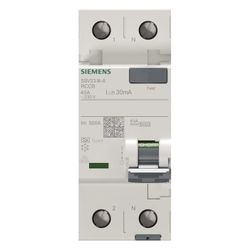 Siemens FI-Schutzschalter 5SV3314-6 Typ A 40A 30mA 2-polig 2TE 230V... SIEMENS-5SV33146 4001869429649 (Abb. 1)
