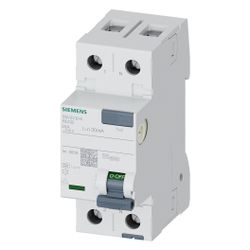 Siemens FI-Schutzschalter 5SV3 25A 30mA Typ A 2-polig 230V 2TE 5SV3312-6... SIEMENS-5SV33126 4001869429632 (Abb. 1)