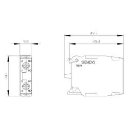 Siemens SIRIUS ACT Kontaktmodul 1S 1Ö Schraubanschluss Frontbefestigung 3SU14... SIEMENS-3SU14001AA101FA0 4011209950979 (Abb. 1)