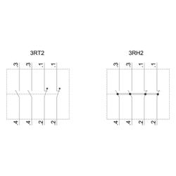 Siemens Hilfsschalterblock 2 Schließer 2 Öffner 6 A Schraubanschluss für Schü... SIEMENS-3RH29111FA220MA0 4011209900783 (Abb. 1)