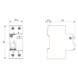 Siemens 5SU13567KK10 FI-/Leitungsschutz- einrichtung TypA T70mm 30mA 6kA C 10A... SIEMENS-5SU13567KK10 4001869306797 (Abb. 1)