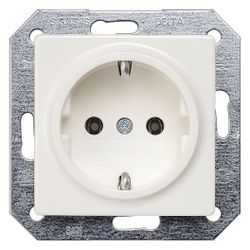 Siemens Schutzkontaktsteckdose DELTA i-system 16A 250V Titanweiß Unterputz 70x70x45mm ... SIEMENS-5UB1511 4001869051550 (Abb. 1)