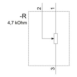 Siemens Potentiometer 4700 Ohm 1W 22,3mm rund mit Schraubanschluss 3SU1200-2P... SIEMENS-3SU12002PR101AA0 4011209954038 (Abb. 1)