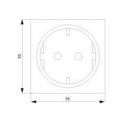 Siemens Schutzkontaktsteckdose DELTA i-system 16A 250V Titanweiß Unterputz 70x70x45mm ... SIEMENS-5UB1511 4001869051550 (Abb. 1)