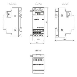 Siemens LOGO! AM2 Erweiterungsmodul 12/24V 2 Analogeingänge 90x35,5x58mm 6ED1... SIEMENS-6ED10551MA000BA2 4034106029517 (Abb. 1)