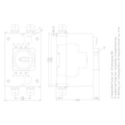 Siemens Aufbaugehäuse IP55 mit N- und PE-Klemme 155x105x126mm 3RV19231DA00... SIEMENS-3RV19231DA00 4011209517868 (Abb. 1)
