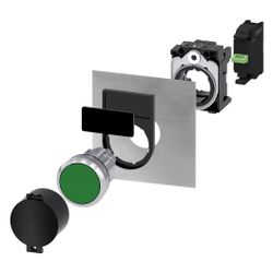Siemens Schildträger flach abgerundet 29,8x44,8mm schwarz für Bezeichnungssch... SIEMENS-3SU19000AG100AA0 4011209959934 (Abb. 1)
