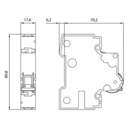 Siemens Leitungsschutzschalter 5SY6103-7 1-polig C 3A 6kA 400V Einbautiefe 70mm... SIEMENS-5SY61037 4001869246017 (Abb. 1)