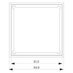Siemens DELTA line Zwischenrahmen 55x55mm für Geräte mit Zentralplatte 5TG2557... SIEMENS-5TG2557 4001869045009 (Abb. 1)