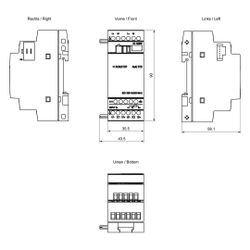 Siemens LOGO! AM2 RTD Erweiterungsmodul 2AE -50 bis 200 Grad C 90x35,5x58mm 6... SIEMENS-6ED10551MD000BA2 4034106029524 (Abb. 1)