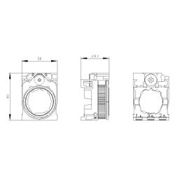Siemens Halter für 3 Module Frontbefestigung Kunststoff 3SU1500-0AA10-0AA0... SIEMENS-3SU15000AA100AA0 4011209947726 (Abb. 1)