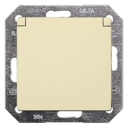 Siemens DELTA i-system Schutzkontakt-Steckdose mit Klappdeckel 16A 250V Elektroweiß Un... SIEMENS-5UB1907 4001869308678 (Abb. 1)