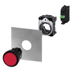Siemens SIRIUS ACT Drucktaster 22,3mm rund flach tastend rot Kunststoff Front... SIEMENS-3SU10000AB200AA0 4011209947146 (Abb. 1)